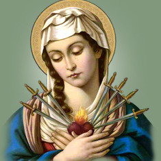 Immaculate and Sorrowful Heart of Mary, Pray for us now and at the hour of our Death. Amen