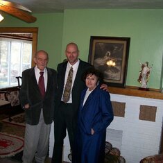 Pappy, Grama and Uncle Bruce at his house in Columbus
