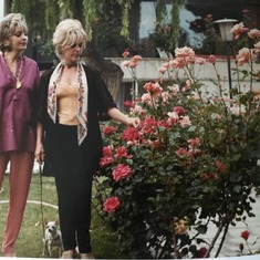 Mama & her sister at Mama’s garden in Tehran. Mama planted all the rose bushes etc.