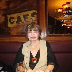 Mama at Café Linnois in Paris - October 2010.