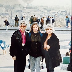 At Montmartre in Paris.From left, my Dearest Mama, me and my Aunt.