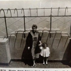 My Dearest Mama and I as a child on the roof of the Empire State Building in NYC.