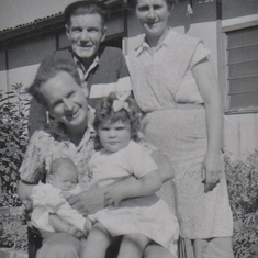 1958 - Sam with Ern, Linda, Mum & Pop