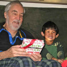 Grandpa and Dylan; Christmas 2012