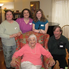 Samme's 100th birthday party: Molly, Marnie, Taylor and Doug