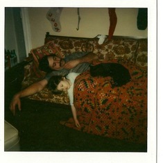 Sam and Jennifer, crashed out on the old couch