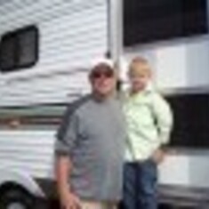 rob and jackson in his camper , 4 years ago