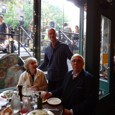with Tim at Restaurant Pisticci, Morningside Heights, 2013