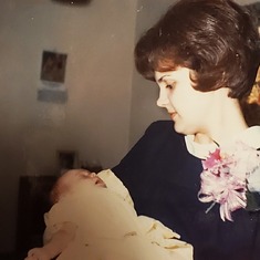Mom holding niece, Sheryl McCoy--She loved having so many nieces and nephews talked about them often.