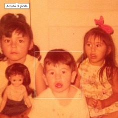 Best friends as children; Sandy, Mayela, and Ruben Bujanda-May 72; 
