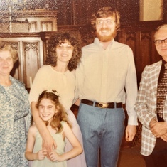 Family photo(l-r) Marion Jordan, Sandee, Ken, Merrill Jordan, Erin, Pittsburgh 1980
