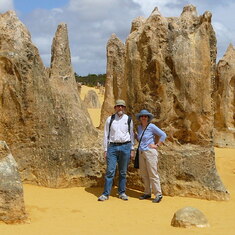 Sandee and Ken at Pinacles Park, outside Perth, 2006