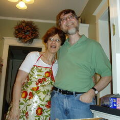 Sandee and Ken in the kitchen 2005