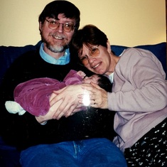 November 2000. The baby naming ceremony of Mom & Dad's first grandchild,Leah!