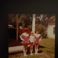 Debbie, Sandi and Pam -- must of been before a parade we were in