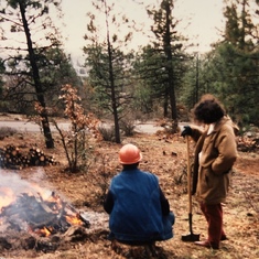 Sandi and Karyn at the Americorps burn near Goldendale