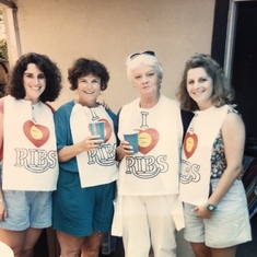 Sandi with Karyn, Pat and Shari at Ribfest 1994 in San Rafael