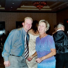 Jack and Mom having a bit of a dance at a wedding.