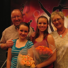 Mom and Dad at Lauren and Ashley's dance recital