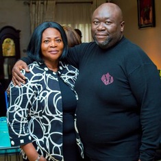 Funke with her nephew, Yemi Agbelusi.