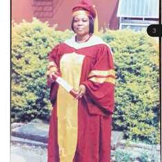 Funke at her Masters Graduation from UNILAG