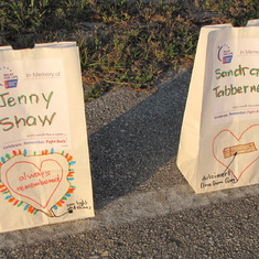 Greg Shaw placed luminaries in memory of good friends Sandra and Jenny.