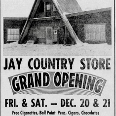 Old advertisement for the Jay County Store 