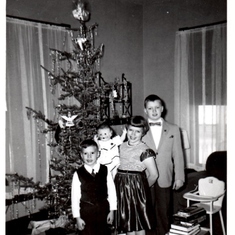 David, Sally and Tom Christmas 1954
