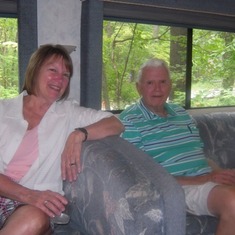 Sally and Uncle Norm Hosting in motorhome at Ellicott City Aug. 2010