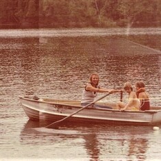 Captain Sarah with Laurie & Amy 1979