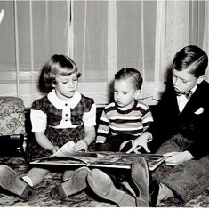 Teaching young David, around 1950