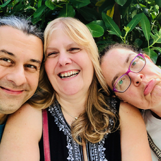 Martin, Sue and Sarah -- The Amazon Spheres, Seattle WA -- August 14, 2019
