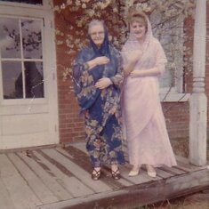 Sarah Ethel Mackay with Ethel Sarah Mackay at the house in Charteris, Quebec.