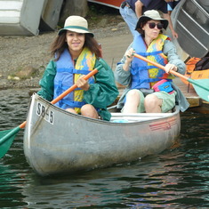 Canoeing on Lake Sebago, Harriman, New York with mom 7-09
