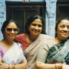 With Indira and Manju Mami