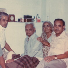 Last Visit of Papa with Babaji at Dehradun 1980 - Babaji Ammaji with their four sons