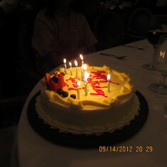 Last Birthday Candles on Cruise to Bahamas 9/14/2012