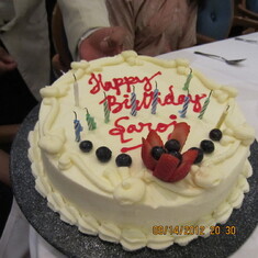 Last Birthday Cake on Cruise to Bahamas 9/14/2012 - Didn't know it was our last...