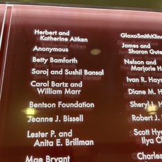 University of Wisconsin Donor Wall