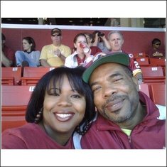 Dad and daughter at Redskins Game