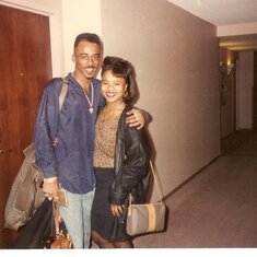 Another pic from Sandy's "Fav Album". This one of the most happiest times in her life when she got to meet her favorite singer, Ralph Tresvant from "New Edition"