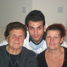 With grandma and neighbor/friend