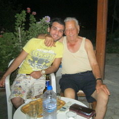 With my grandfather. Together in heaven now
