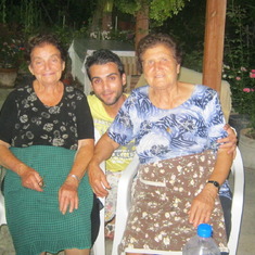 With our grandmother and 'koumera' as he used to call my moms godmother.