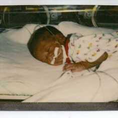 Premature @ 7 months- Nov 26 1996; 4lbs/9 ozs., 21 inches