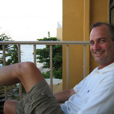 Good looking guy! (our honeymoon in Curacao)