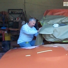 Helping Eric prep the Z car for paint 2001