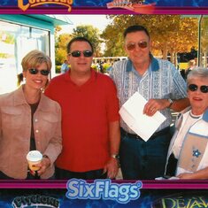 Magic Mountain with Scott's parents, 2005