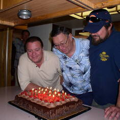 Scott, dad, and Michael for Scott's birthday at our parents home in Sun Lakes