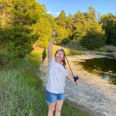Tristin caught a nice sized fish! Sept. 2021